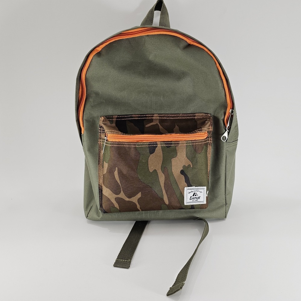 Everest Backpack Olive Camo Colorblock‎ School Travel Daypack Model 1045CB